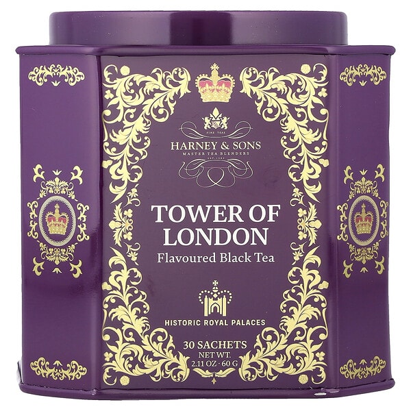 Harney & Sons, Black Tea, Tower of London, 30 Sachets, 2.11 oz (60 g)