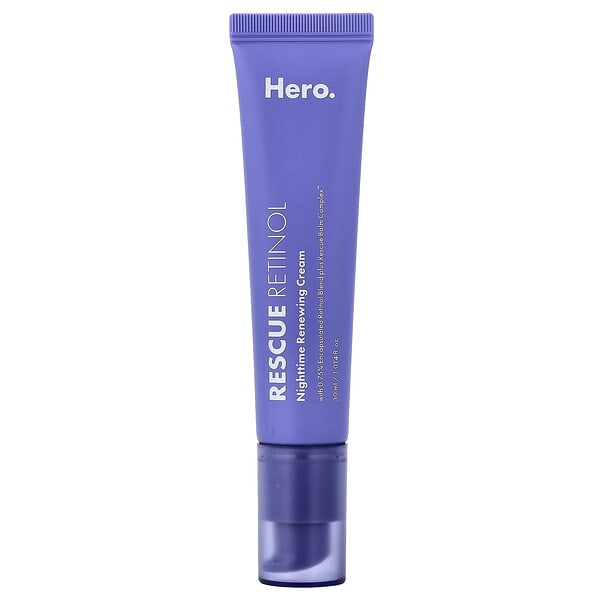 Hero Cosmetics, Rescue Retinol, Nighttime Renewing Cream, 1.014 fl oz (30 ml) (Discontinued Item)