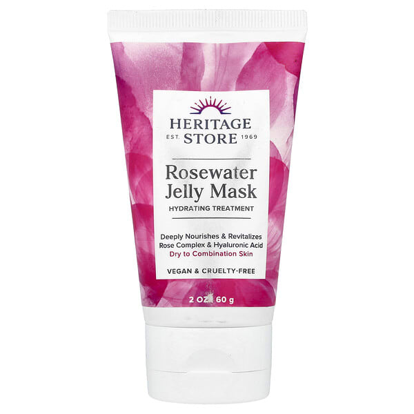 Heritage Store, Rosewater Jelly Mask, Dry to Combination Skin, 2 oz (60 g) (Discontinued Item)