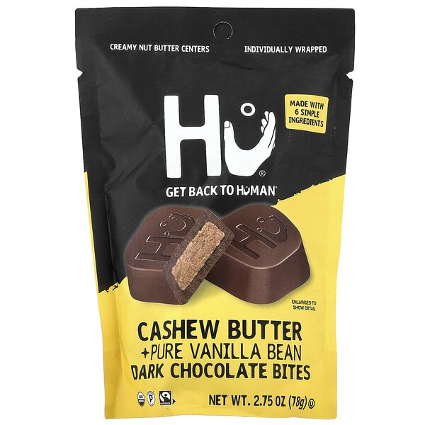 Hu, Dark Chocolate Bites, Cashew Butter + Pure Vanilla Bean, 2.75 oz (78 g)