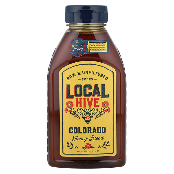 Local Hive, Honey Blend, Colorado, Raw & Unfiltered, 16 oz (453.5 g)