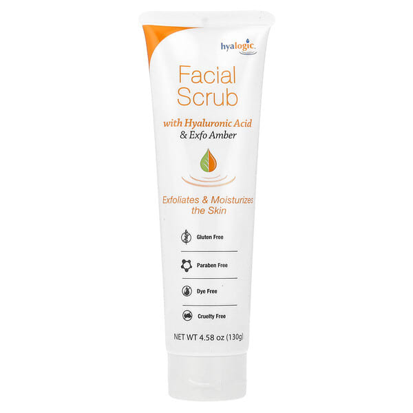 Hyalogic, Facial Scrub with Hyaluronic Acid & Exfo Amber, 4.58 oz (130 g) (Discontinued Item)