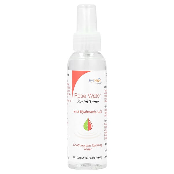 Hyalogic, Rose Water Facial Toner With Hyaluronic Acid, 4 fl oz (118 ml) (Discontinued Item)