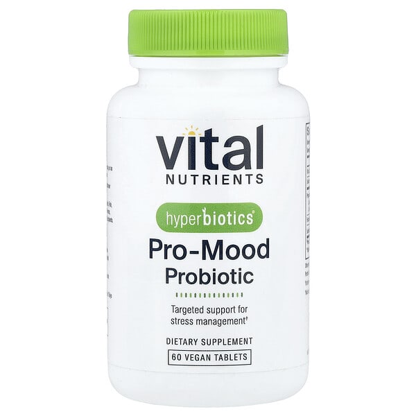 Vital Nutrients, Hyperbiotics®, Pro-Mood Probiotic, 60 Vegan шахмал