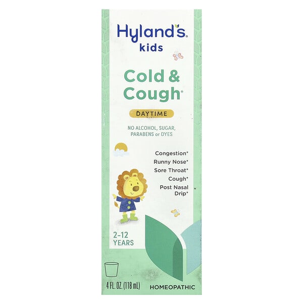 Hyland's Naturals, Хүүхдийн, Cold & Cough, Daytime, Ages 2-12, амтгүй, 4 fl oz (118 ml)
