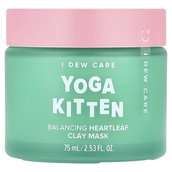 I Dew Care, Yoga Kitten, Balancing Heartleaf Clay Beauty Mask, 2.53 fl oz (75 ml) (Discontinued Item)