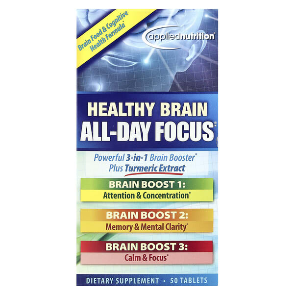 Applied Nutrition, Healthy Brain All-Day Focus®, 50 шахмал