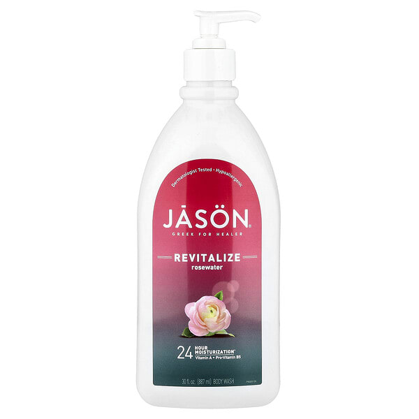 Jason Natural, Body Wash, Revitalize Rosewater, 30 fl oz (887 ml)