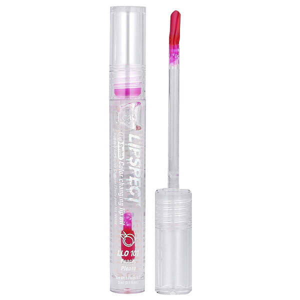 J.Cat Beauty, Lipspect Lip Switch, Color Changing Lip Oil, LLO 101 Peach, Please, 0.1 fl oz (3 ml) (Discontinued Item)
