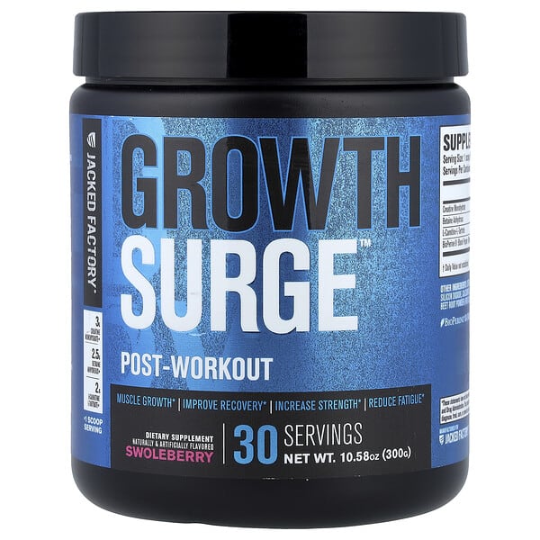 Jacked Factory, Growth Surge™, Post-Workout, Swoleberry, 10.58 oz (300 g)