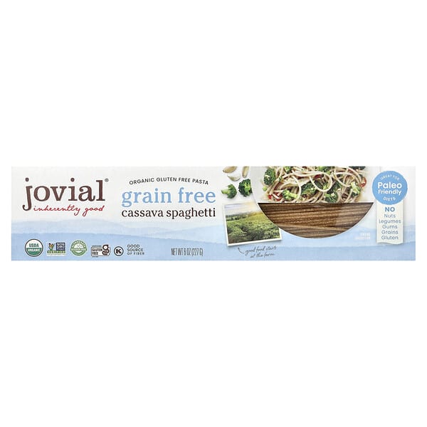 Jovial, Organic Gluten Free Pasta, Cassava Spaghetti, 8 oz (227 g)