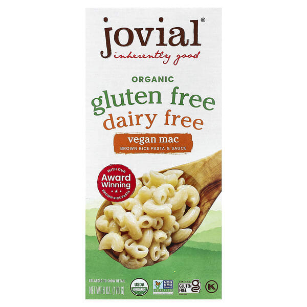 Jovial, Organic Gluten Free, Dairy Free, Vegan Mac, 6 oz (170 g)