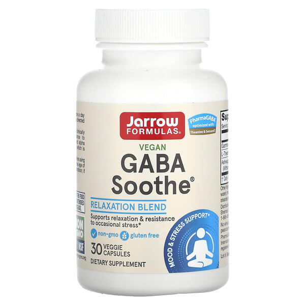 Jarrow Formulas, GABA Soothe®, 30 ширхэг капсул