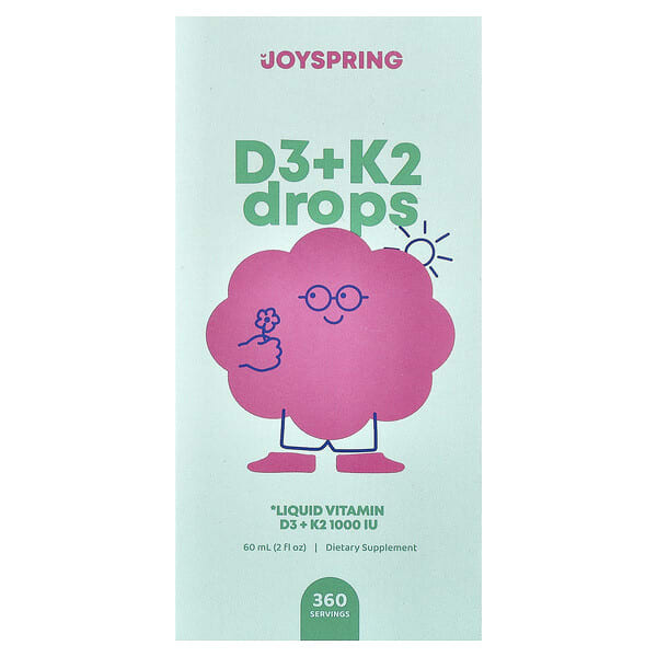 JoySpring, D3 + K2 Drops, 2 fl oz (60 ml)