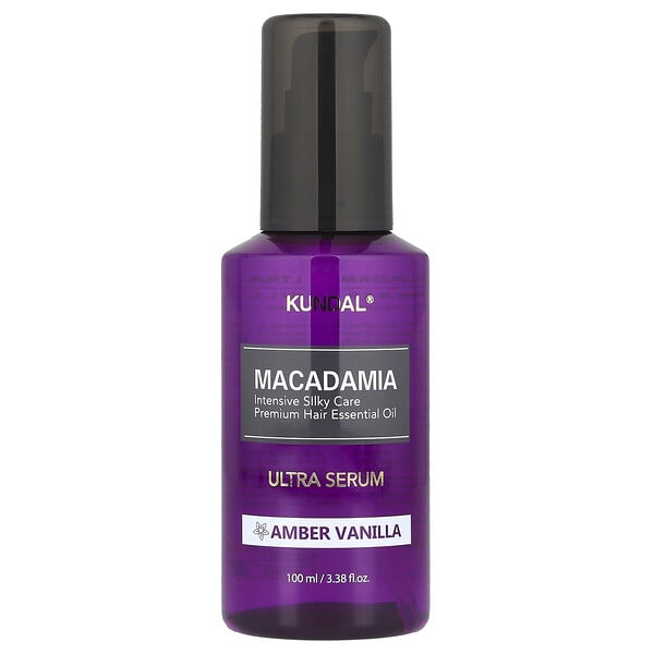 Kundal, Macadamia Ultra Hair Serum, Amber Vanilla, 3.38 fl oz (100 ml)