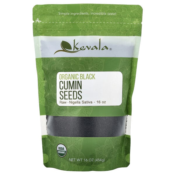 Kevala, Organic Black Cumin Seeds, Raw, 16 oz (454 g)