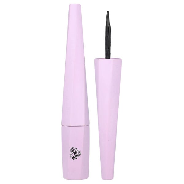 KimChi Chic Beauty, Stage Proof Liquid Liner®, 02 Felt Tip Brush, Blackest Black, 0.1 fl oz (3 ml) (Discontinued Item)