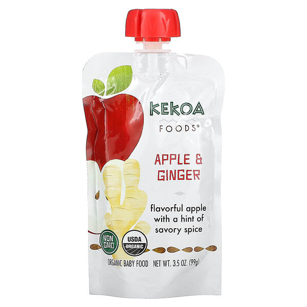 Kekoa, Organic Baby Food, Apple And Ginger, 3.5 oz (99 g) (Discontinued Item)
