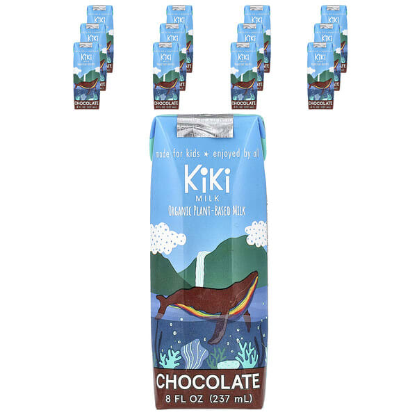 Kiki Milk, Organic Plant-Based Milk, Chocolate, 12 Cartons, 8 fl oz (237 ml) Each