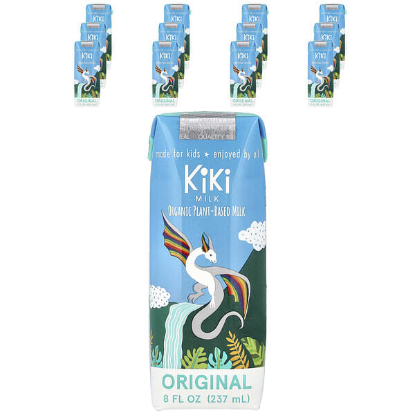 Kiki Milk, Organic Plant-Based Milk, Original, 12 Cartons, 8 fl oz (237 ml) Each