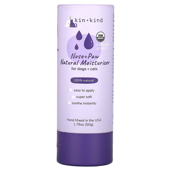 Kin+Kind, Nose & Paw Natural Moisturizer, For Dogs & Cats, 1.76 oz (50 g)