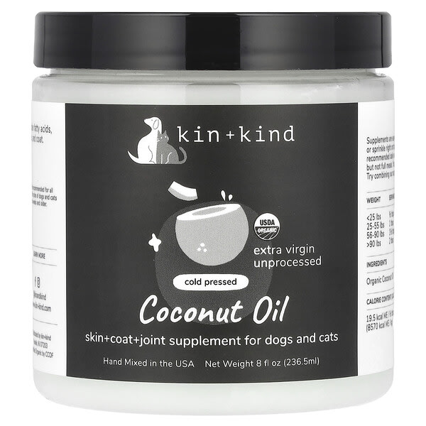 Kin+Kind, кокосын тос, For Dogs & Cats, 8 fl oz (236.5 ml)