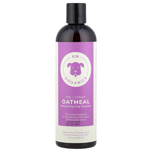 Kin+Kind, Organic Oatmeal Moisturizing Dog Shampoo, Fig + Cedar, 12 fl oz (354 ml) (Discontinued Item)