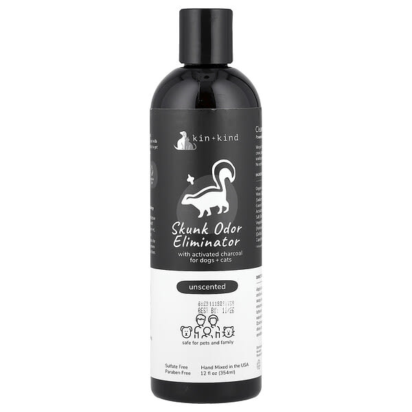 Kin+Kind, Skunk Odor Eliminator Shampoo, For Dogs + Cats, үнэргүй, 12 fl oz (354 ml)