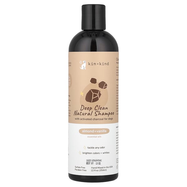 Kin+Kind, Deep Clean Natural Shampoo, For Dogs, Almond + Vanilla, 12 fl oz (354 ml)