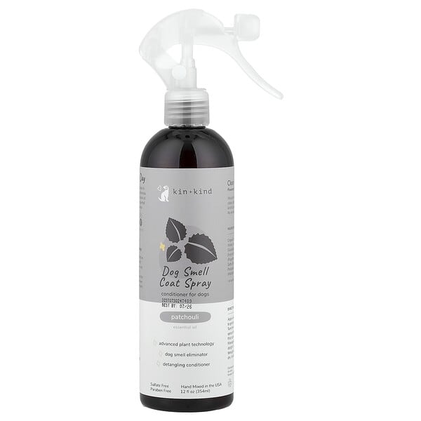 Kin+Kind, Dog Smell Coat Spray, Conditioner For Dogs, Patchouli, 12 fl oz (354 ml) (Discontinued Item)
