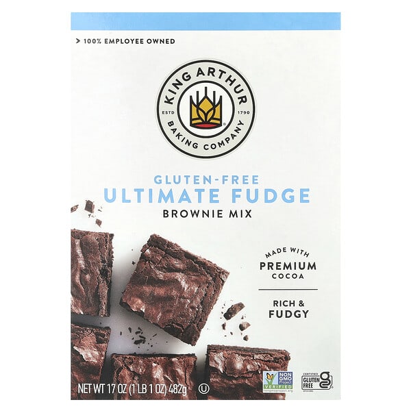 King Arthur Baking Company, Gluten Free Ultimate Fudge Brownie Mix, 17 oz (482 g)