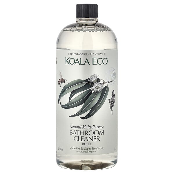 Koala Eco, Natural Multi-Purpose Bathroom Cleaner, Refill, Australian Eucalyptus Essential Oil, 33.8 fl oz (1 L)