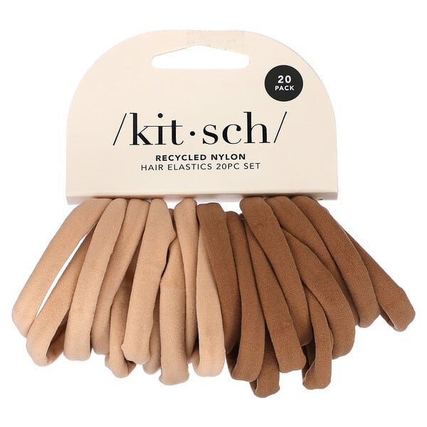 Kitsch, Hair Elastics Set, Blush, 20 Piece Set (Discontinued Item)