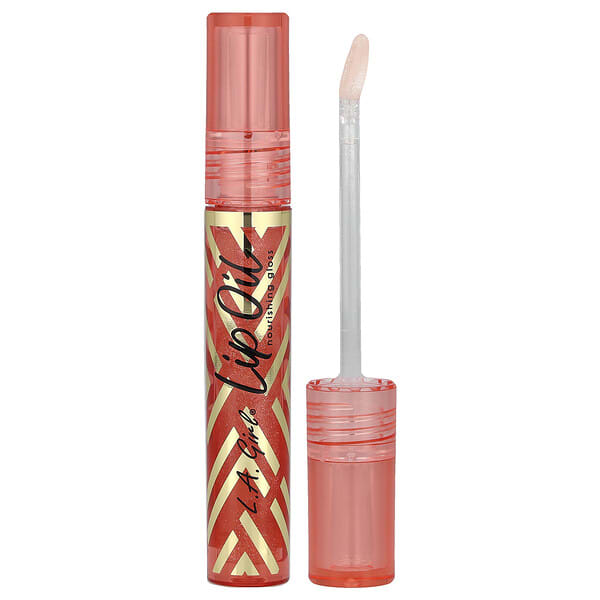L.A. Girl, Lip Oil, Nourishing Gloss, GLC724 Shimmer Grapefruit, 0.1 fl oz (3 ml)