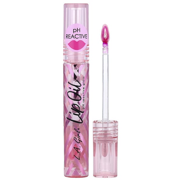 L.A. Girl, Lip Oil, pH Reactive Gloss, GLC728 Berry Pink, 0.1 fl oz (3 ml)
