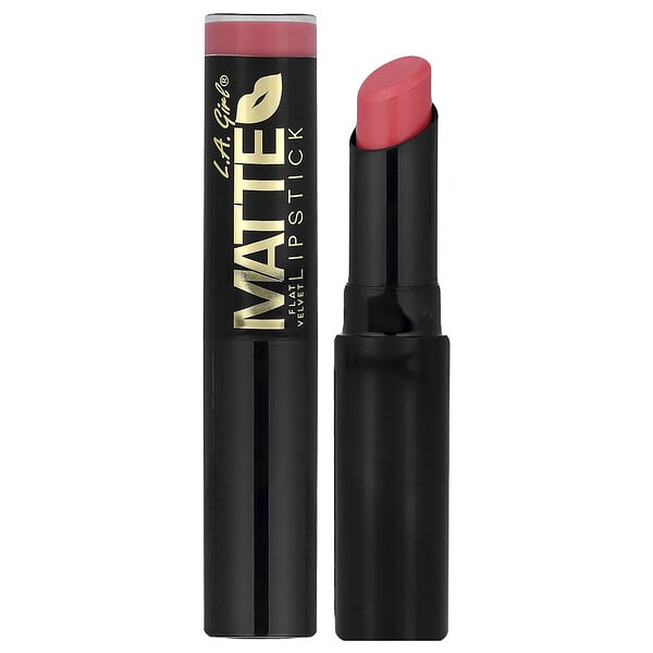 L.A. Girl, Matte Flat Velvet Lipstick, GLC813 Hush, 0.1 oz (3 g) (Discontinued Item)