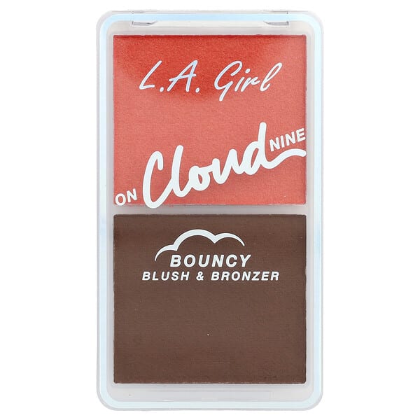 L.A. Girl, On Cloud Nine, Bouncy Blush & Bronzer, GBL499 Coral Bliss, 0.21 oz (6 g)