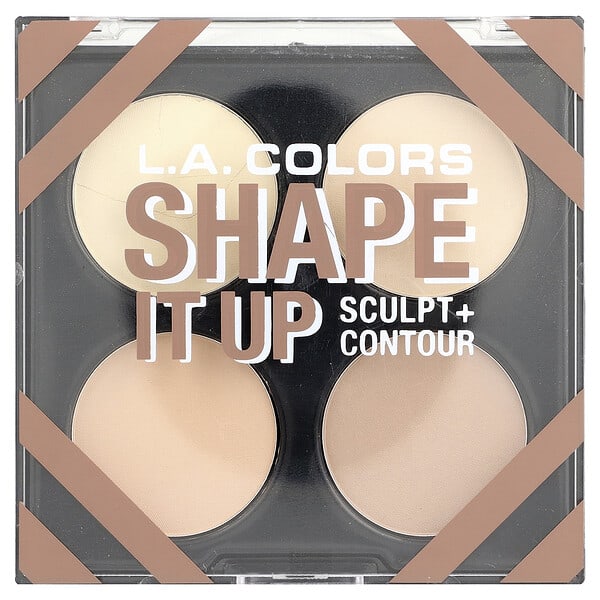 L.A. Colors, Sculpt + Contour, 4-Color Contour Palette, CFP638 Shape It Up, 0.49 oz (14 g)
