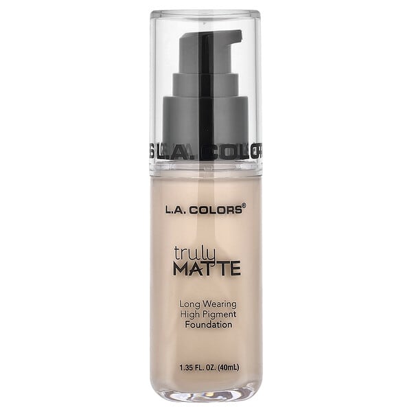 L.A. Colors, Truly Matte Foundation, CLM351 Porcelain, 1.35 fl oz (40 ml) (Discontinued Item)