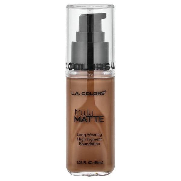 L.A. Colors, Truly Matte Foundation, CLM363 Cappuccino, 1.35 fl oz (40 ml)