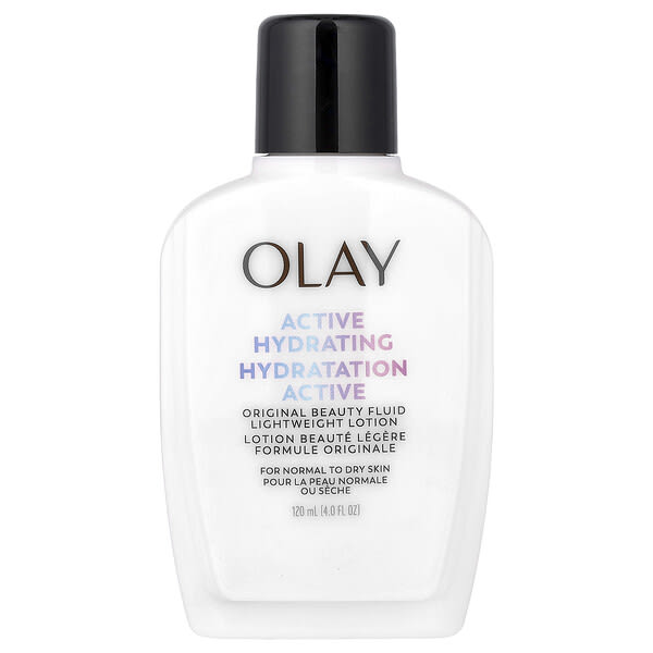 Olay, Active Hydrating, Original Beauty Fluid Lightweight Lotion, For Normal to Dry Skin, 4 fl oz (120 ml)