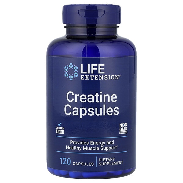 Life Extension, креатин капсул, 120 капсул