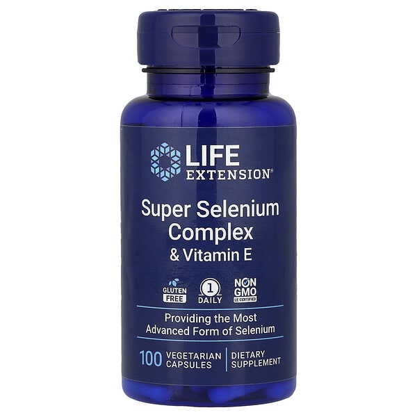 Life Extension, супер Селен цогц & Витамин E, 100 ширхэг капсул