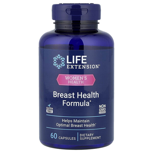 Life Extension, Эмэгтэйчүүдийн Health, Breast Health найрлага, 60 капсул