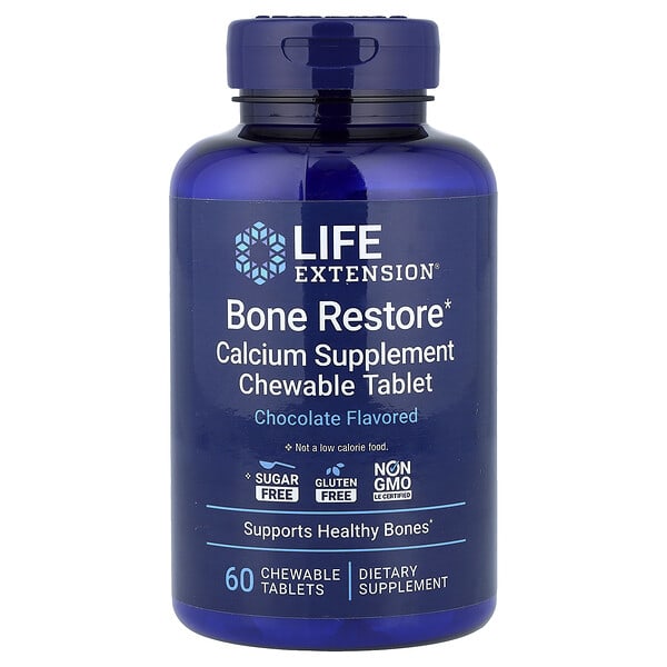 Life Extension, Bone Restore, Chocolate, 60 зажилдаг шахмал