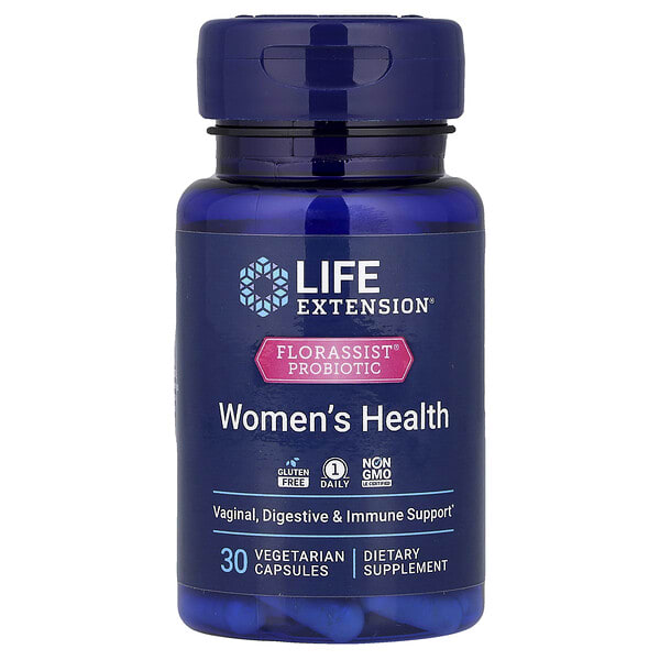 Life Extension, FLORASSIST® Пробиотик, Эмэгтэйчүүдийн Health, 30 ширхэг капсул