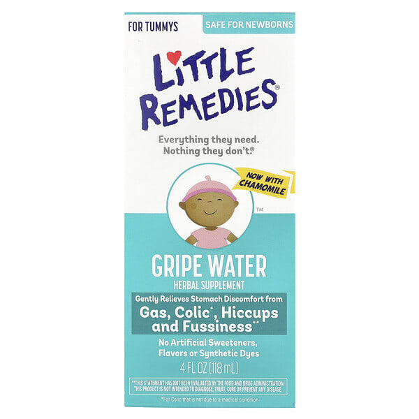 Little Remedies, Gripe Water, For Tummys, 4 fl oz (118 ml) (Discontinued Item)