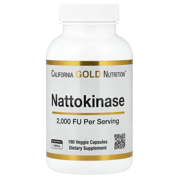 California Gold Nutrition, Nattokinase, Proteolytic Фермент, 2,000 FU, 180 ширхэг капсул