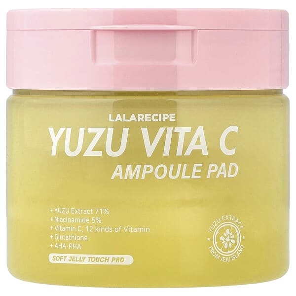 Lalarecipe, Yuzu Vita C Ampoule Pad, Illuminating, 80 Pads, 5.07 fl oz (150 ml)