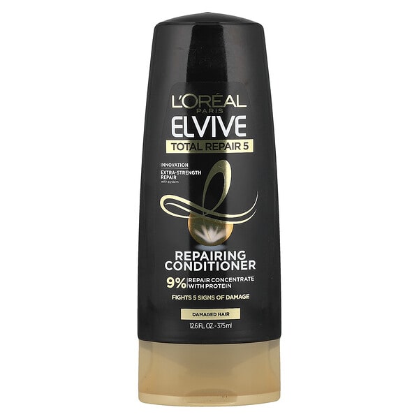 L'Oréal, Elvive, Total Repair 5, Repairing Conditioner, Damaged Hair, 12.6 fl oz (375 ml)